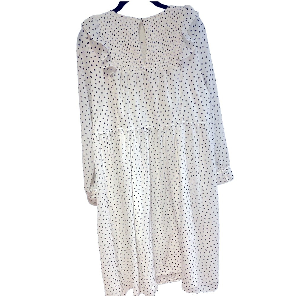 Madewell Polka Dot Midi Ivory and Black Size MP - Picture 4 of 6